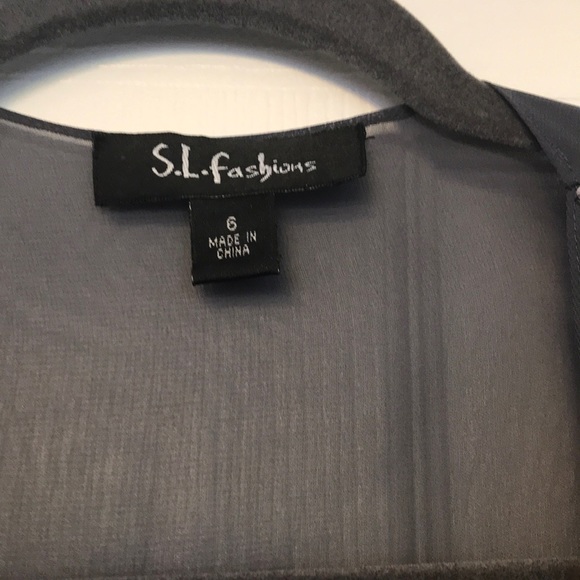 NWT S. L. Fashions Sheer Jacket, with Sequins - Picture 3 of 6